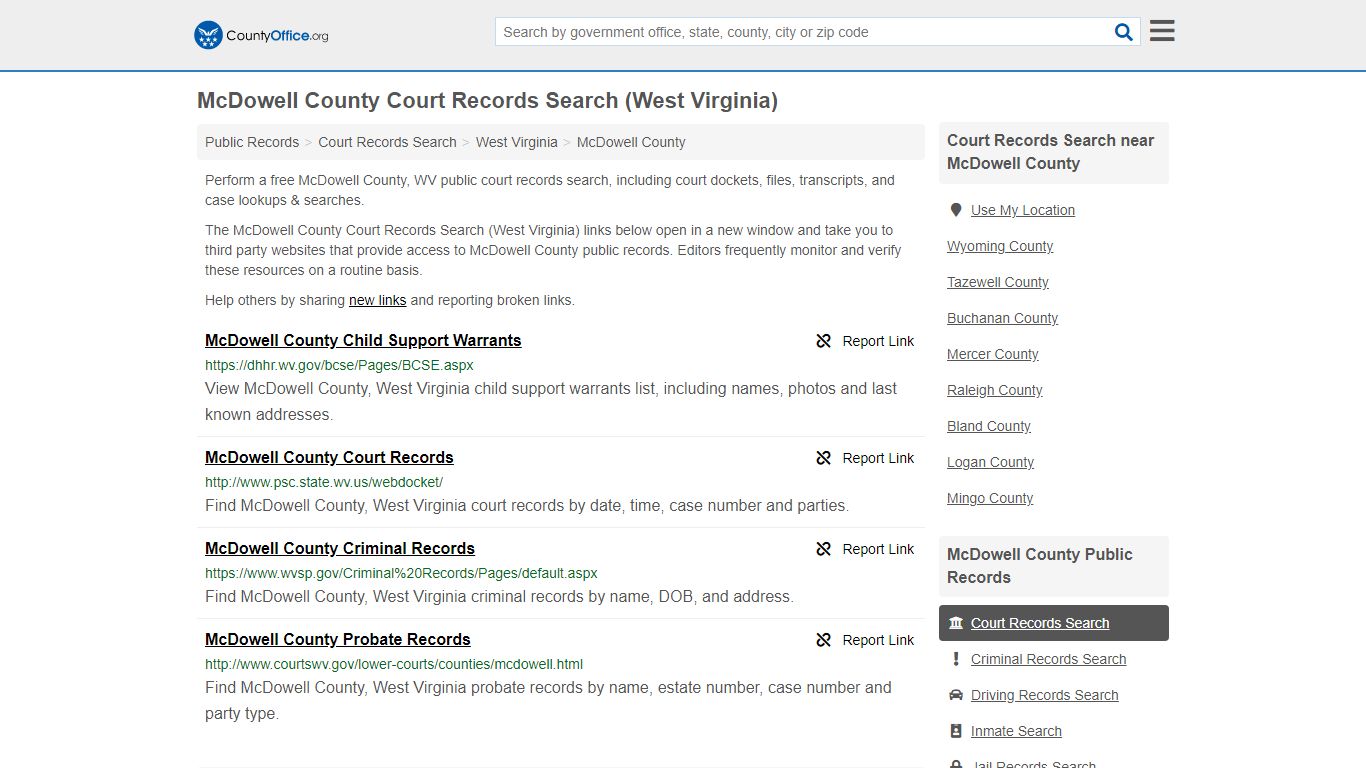 Court Records Search - McDowell County, WV (Adoptions ...